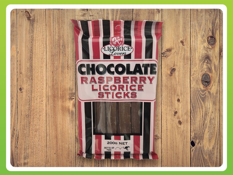 licorice lovers choc raspberry 200g Shiploads