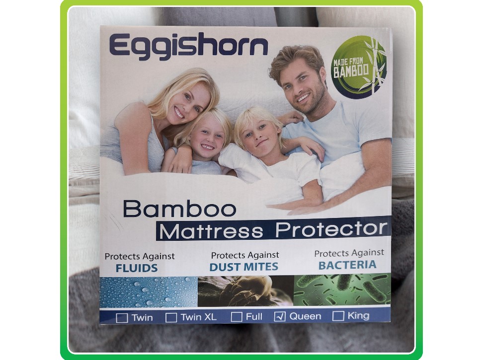 queen bamboo hypoallergenic mattress protector by red nomad
