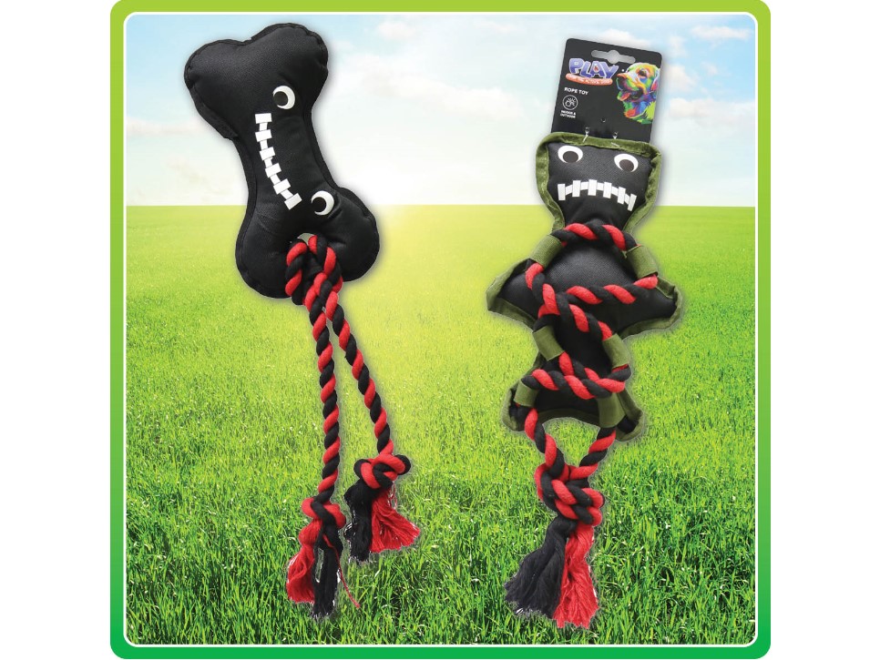dog rope with plush toy attached Shiploads