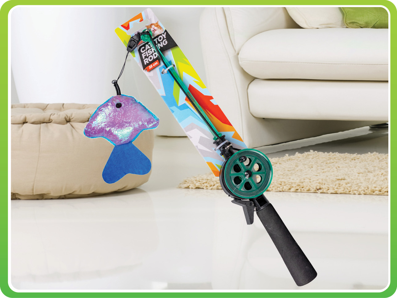 cat toy fishing rod 35cm Shiploads