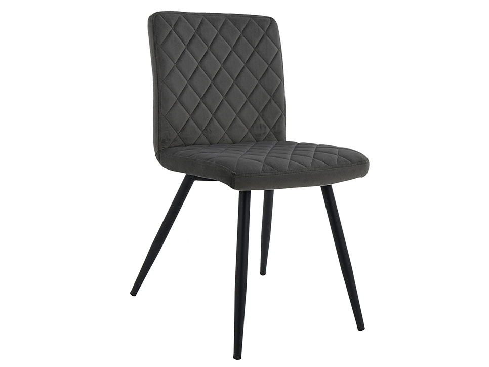 dining chair velvet charcoal set of 2 Shiploads