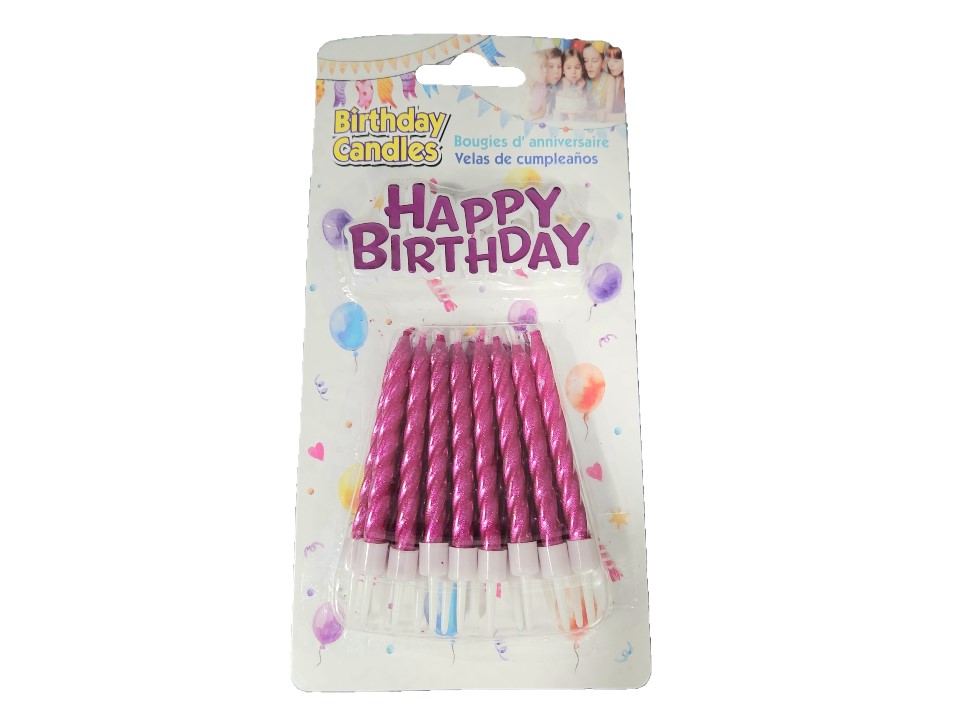 Candles Pink Happy Birthday 16pk – Shiploads